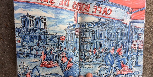Carnet Rouge et Bleu, Illustration, Laurent Lolmède