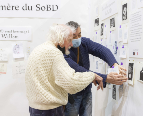 Willem choisissant les gravures du SoBD Willem choisissant les gravures du SoBD