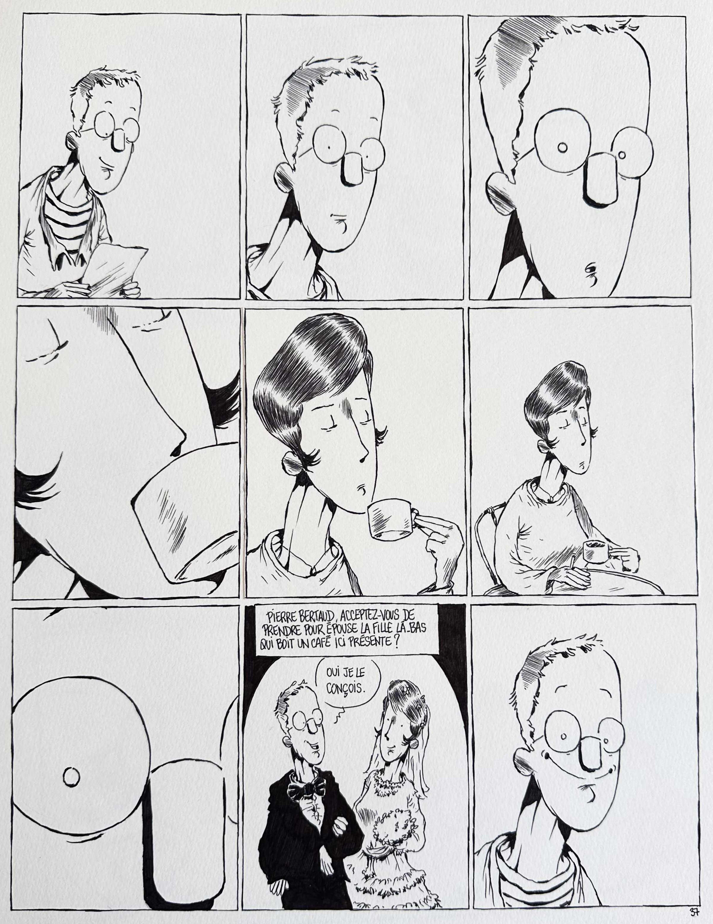 Planche originale de La Cloture, de Fabcaro La Cloture, de Fabcaro